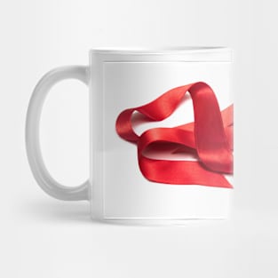 simple red ribbon roll Mug